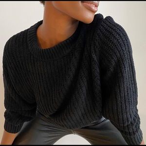 Wilfred Chenille Sweater, black, NWOT